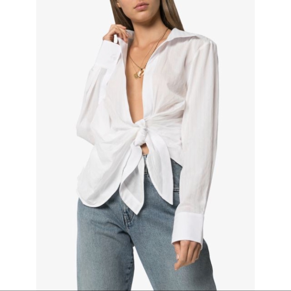❗️SOLD❗️Jacquemus La Chemise Bahia knotted cotton - Picture 1 of 11